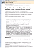Cover page: Changes in Use of Disease‐Modifying Antirheumatic Drugs for Rheumatoid Arthritis in the United States During 1983–2009