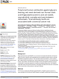 Cover page: Polyclonal human antibodies against glycans bearing red meat-derived non-human sialic acid N-glycolylneuraminic acid are stable, reproducible, complex and vary between individuals: Total antibody levels are associated with colorectal cancer risk