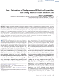 Cover page: Joint Estimation of Pedigrees and Effective Population Size Using Markov Chain Monte Carlo.