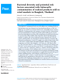 Cover page: Bacterial diversity and potential risk factors associated with Salmonella contamination of seafood products sold in retail markets in Bangkok, Thailand
