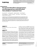 Cover page: No Survival Benefit in Octogenarians and Nonagenarians with Extended Hemodialysis Treatment Time.