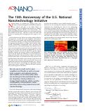 Cover page: The 15th Anniversary of the U.S. National Nanotechnology Initiative