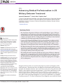 Cover page: Advancing Medical Professionalism in US Military Detainee Treatment