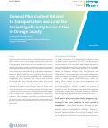 Cover page: General Plan Content Related to Transportation and Land Use Varies Significantly Across Cities in Orange County