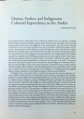 Cover page: Llamas, Snakes, and Indigenous Colonial Equivalency in the Andes