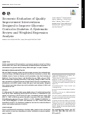 Cover page: Economic Evaluation of Quality Improvement Interventions Designed to Improve Glycemic Control in Diabetes: A Systematic Review and Weighted Regression Analysis