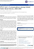 Cover page: HTLV-I and –II seroprevalence among United States blood donors, 2000-2009