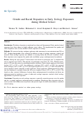 Cover page: Gender and racial disparities in early urology exposures during medical school