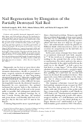 Cover page: Nail Regeneration by Elongation of the Partially Destroyed Nail Bed