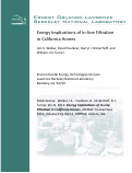 Cover page: Energy Implications of In-line filtration in California Homes