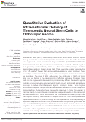 Cover page: Quantitative Evaluation of Intraventricular Delivery of Therapeutic Neural Stem Cells to Orthotopic Glioma