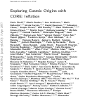 Cover page: Exploring cosmic origins with CORE: Inflation