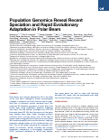 Cover page: Population genomics reveal recent speciation and rapid evolutionary adaptation in polar bears.