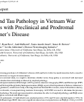 Cover page: Sleep and Tau Pathology in Vietnam War Veterans with Preclinical and Prodromal Alzheimer’s Disease