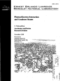 Cover page: Photon-Electron Interaction and Condense Beams