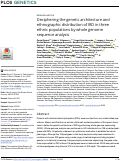Cover page: Deciphering the genetic architecture and ethnographic distribution of IRD in three ethnic populations by whole genome sequence analysis