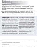 Cover page: Making Medical Treatment Decisions for Unrepresented Patients in the ICU. An Official American Thoracic Society/American Geriatrics Society Policy Statement