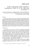 Cover page: Analisi fitogeografia della comunità a <i>Cryptogramma crispa</i> (L.) R. Br. delle Alpi Occidentali