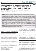 Cover page: The contribution of residential greenness to mortality among men with prostate cancer: a registry-based cohort study of Black and White men.