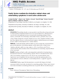 Cover page: Family factors mediate discrimination related stress and externalizing symptoms in rural Latino adolescents