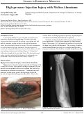 Cover page: High-Pressure Injection Injury with Molten Aluminum