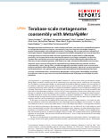 Cover page: Terabase-scale metagenome coassembly with MetaHipMer