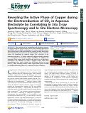 Cover page: Revealing the Active Phase of Copper during the Electroreduction of CO2 in Aqueous Electrolyte by Correlating In Situ X‑ray Spectroscopy and In Situ Electron Microscopy