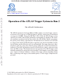 Cover page: Operation of the ATLAS trigger system in Run 2