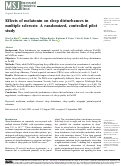 Cover page: Effects of melatonin on sleep disturbances in multiple sclerosis: A randomized, controlled pilot study