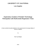 Cover page: Exploratory Clusters of Student Technology Participation with Multivariate Regression Trees