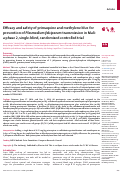 Cover page: Efficacy and safety of primaquine and methylene blue for prevention of Plasmodium falciparum transmission in Mali: a phase 2, single-blind, randomised controlled trial.