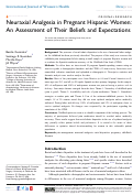 Cover page: Neuraxial Analgesia in Pregnant Hispanic Women: An Assessment of Their Beliefs and Expectations.