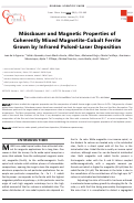 Cover page: Mössbauer and Magnetic Properties of Coherently Mixed Magnetite-Cobalt Ferrite Grown by Infrared Pulsed-Laser Deposition