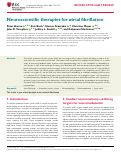 Cover page: Neuroscientific therapies for atrial fibrillation