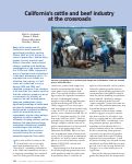 Cover page: California's cattle and beef industry at the crossroads