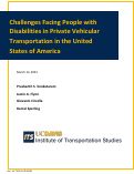 Cover page: Challenges Facing People with Disabilities in Private Vehicular Transportation in the United States of America
