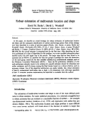 Cover page: Robust Estimation of Multivariate Location and Shape