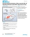 Cover page: Pharmacological Activation of Non-canonical NF-κB Signaling Activates Latent HIV-1 Reservoirs In&nbsp;Vivo