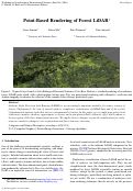 Cover page: Point-Based Rendering of Forest LiDAR