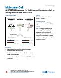 Cover page: A CRISPR Resource for Individual, Combinatorial, or Multiplexed Gene Knockout