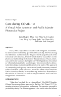 Cover page: Care during COVID-19: A Virtual Asian American and Pacific Islander Photovoice Project