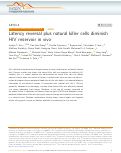 Cover page: Latency reversal plus natural killer cells diminish HIV reservoir in vivo
