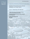 Cover page: Modeling Thermal Interactions between Buildings in an Urban Context †