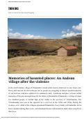 Cover page: Memories of haunted places: an Andean village after the violence