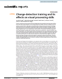 Cover page: Change-detection training and its effects on visual processing skills