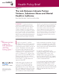 Cover page: The Link Between Intimate Partner Violence, Substance Abuse and Mental Health in California