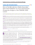 Cover page: Role of Gut Microbiota in Statin-Associated New-Onset Diabetes-a Cross-Sectional and Prospective Analysis of the FINRISK 2002 Cohort.