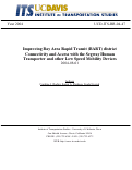 Cover page: Improving Bay Area Rapid Transit (BART) district Connectivity and Access with the Segway Human Transporter and other Low Speed Mobility Devices