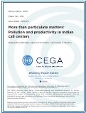 Cover page: More than particulate matters: Pollution and productivity in Indian call centers