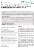 Cover page: Per- and polyfluoroalkyl substances in drinking water and hypertensive disorders of pregnancy in the United States during 2013–2015